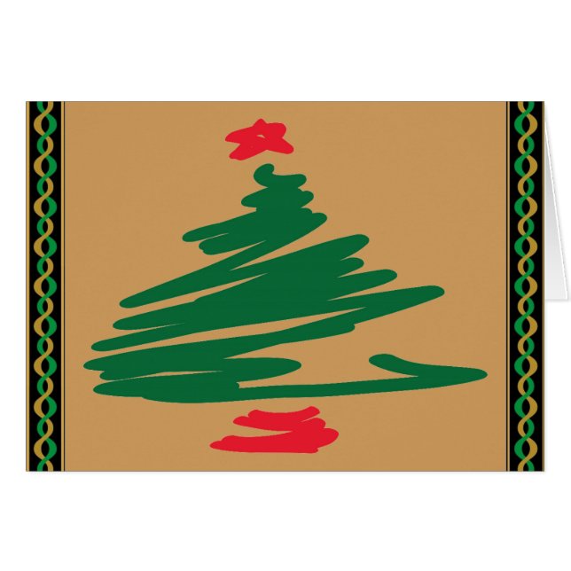 Cartão Árvore de Natal (Frente Horizontal)