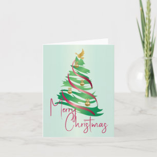 Cartão Árvore de Natal Abstrata