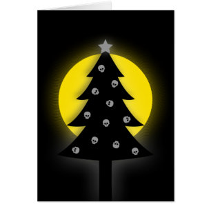 Cartão Árvore de Natal assustadora