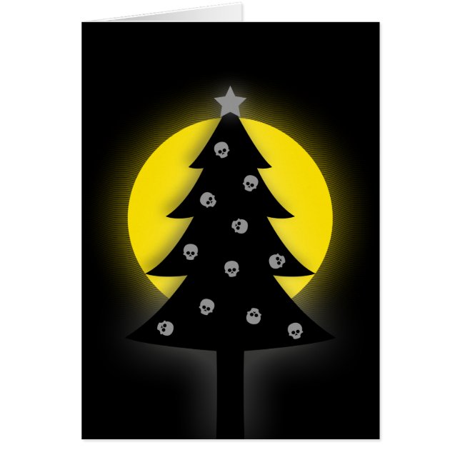 Cartão Árvore de Natal assustadora (Frente)