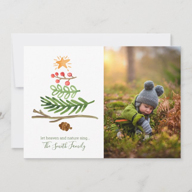 Cartão Árvore de Natal da Wessler de inverno (Frente)