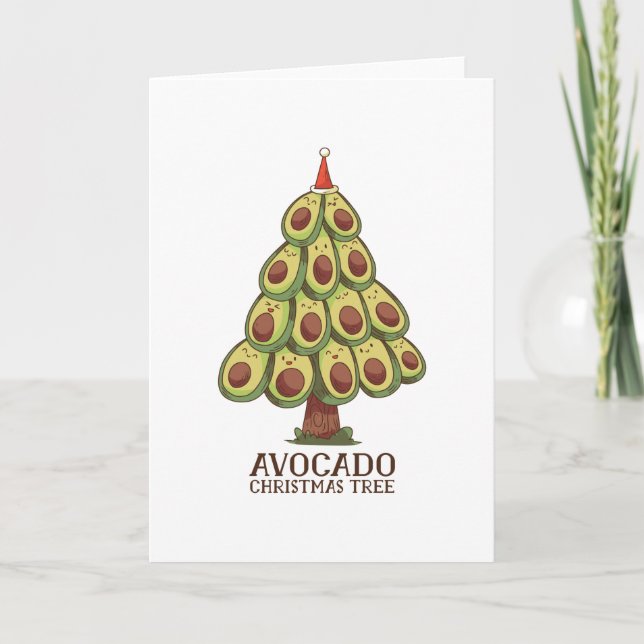 CARTÃO ÁRVORE DE NATAL DE ABACATE (Frente)