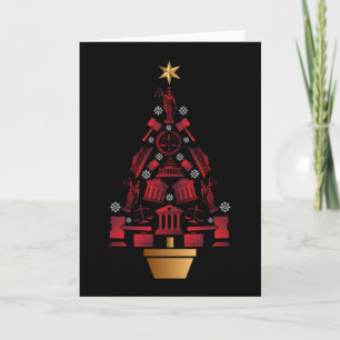 Cartão Árvore de Natal de Advogado Advogada