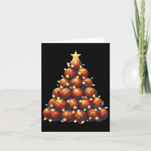 Cartão Árvore de Natal de basquetebol