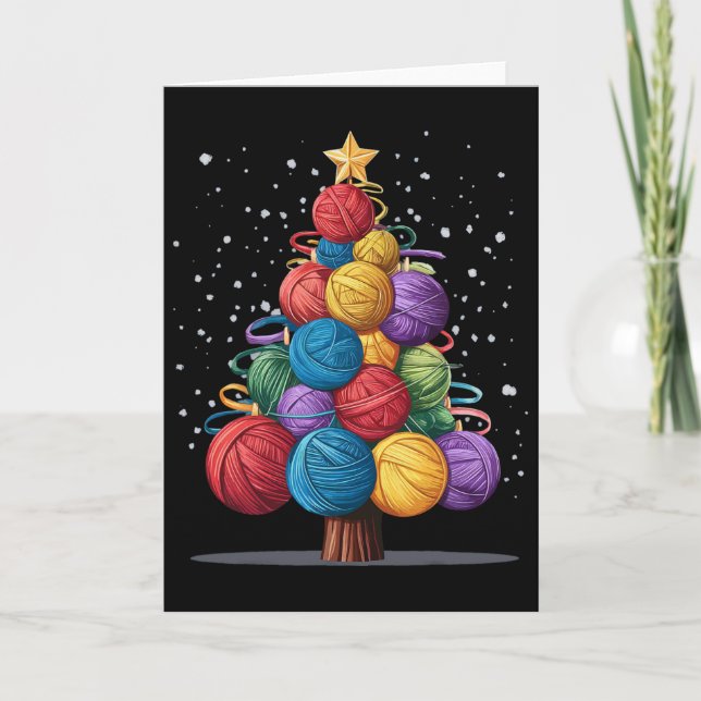 Cartão Árvore de Natal de Fio (Frente)