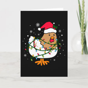 Cartão Árvore de Natal de Frango, Natal dos Amantes de Fr