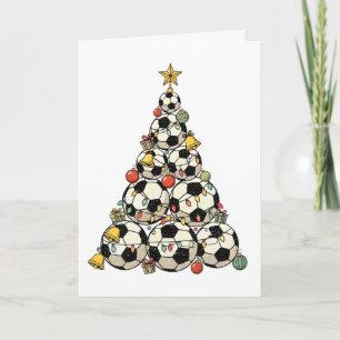 Cartão Árvore de Natal de Futebol