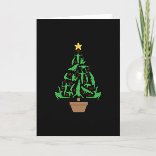 Cartão Árvore de Natal de Ginástica Masculina