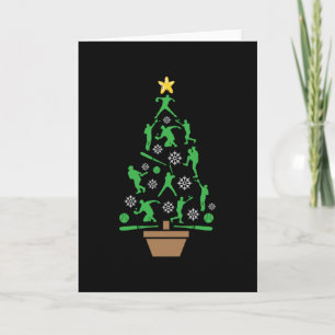 Cartão Árvore de Natal de Jogador de Beisebol