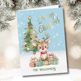 Cartão Árvore de Natal de Lincola Aquática