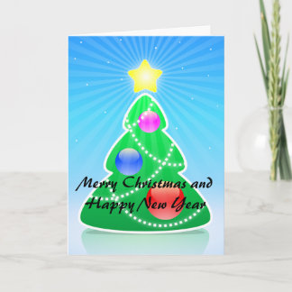 Cartão Árvore de Natal Decorada Natal
