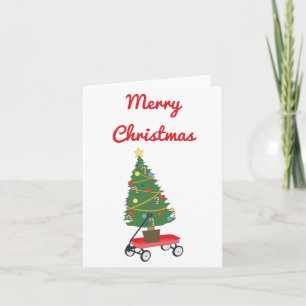 Cartão Árvore de Natal do Vagão