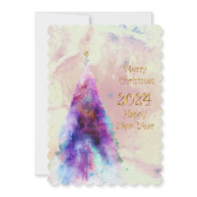 Árvore de Natal Elegante com design de texto ouro