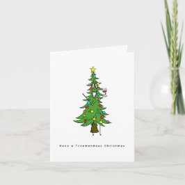 Cartão Árvore de Natal engraçada, Feliz Natal