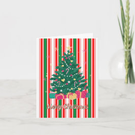 Cartão Árvore de Natal festiva, Feliz Natal