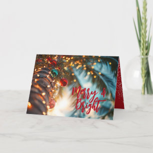 Cartão Árvore de Natal Palmeira Elegante Férias