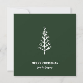 Cartão Árvore de Natal Personalizada com Nome da Família