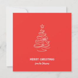 Cartão Árvore de Natal Personalizada com Nome da Família