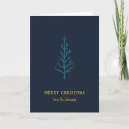 Cartão Árvore de Natal Personalizada com Nome da Família