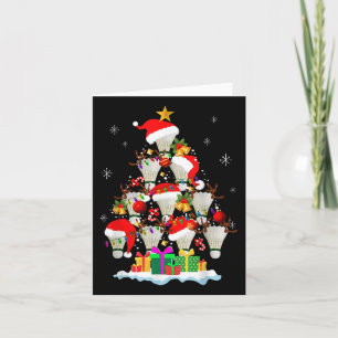 Cartão Árvore de Natal Peteca Chapéu do Papai Noel Natal