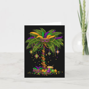 Cartão Árvore de Palmeira de Carnaval Havaiano Tropical F