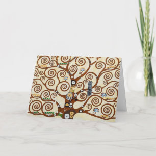 Cartão Árvore de Vida Gustav Klimt Restaurou Versão