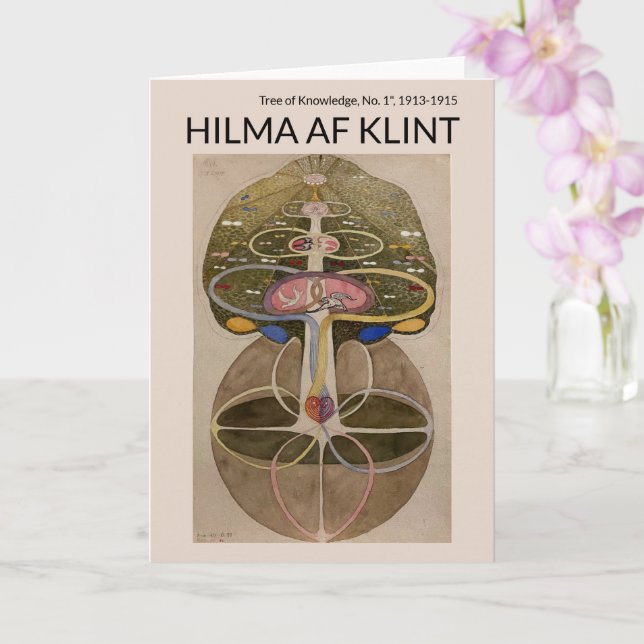 Cartão Árvore do Conhecimento Nº1, Hilma af Klint (Orquídea)