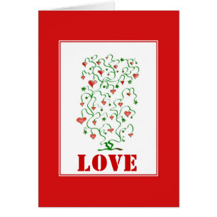 Cartão Árvore do Coração do namorados - Personalizável