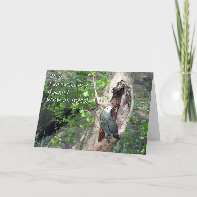 Cartão Árvore do dinheiro do dia dos pais (Frente)