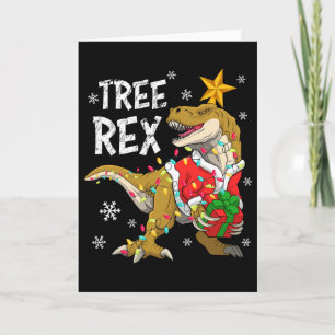 Cartão Árvore do Dinossauro de Natal Rex Pajamas Homens M