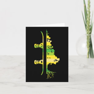 Cartão Árvore do Pinho de Neve na Montanha Engraçado