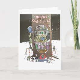 Cartão Árvore do Rato de Natal