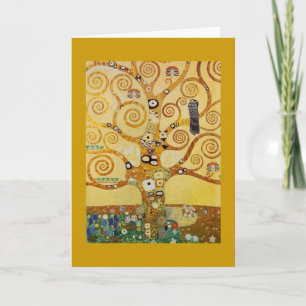 Cartão Árvore Dourada da Vida Arte – Klimt Art Nouveau