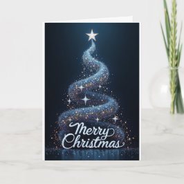 Cartão Árvore Estrelada – Brilho de Natal Feliz