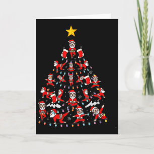 Cartão Árvore Papai Noel Pose Yoga Yoga Papai Noel Natal