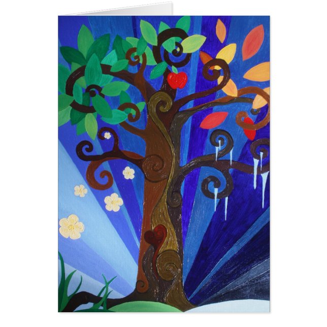 Cartão Árvore por todas as estações (Frente)