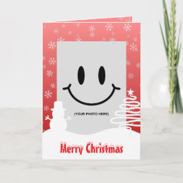 Cartão Árvore Snowman de inverno Branco