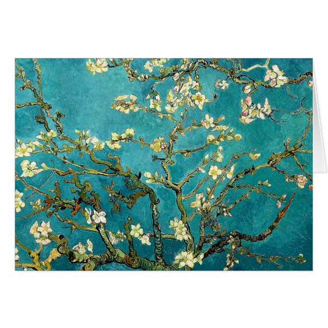 Cartão Árvore Van Gogh Almond Blossoms (Frente Horizontal)
