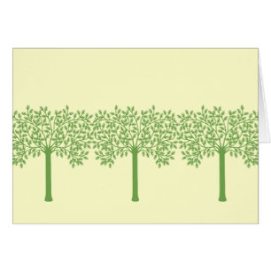 Cartão Árvore Verde Estilizada