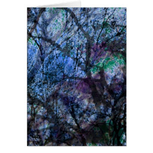 Cartão Árvores Camadas em Crepúsculo