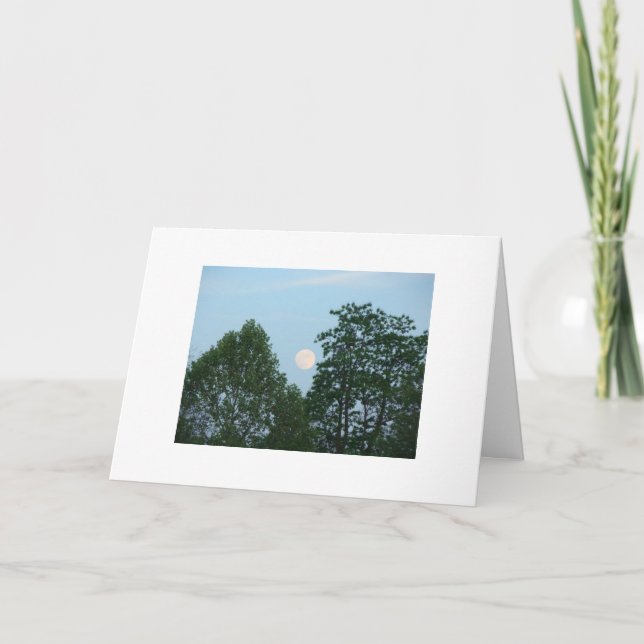 Cartão Árvores, cotação inspirador (Frente)