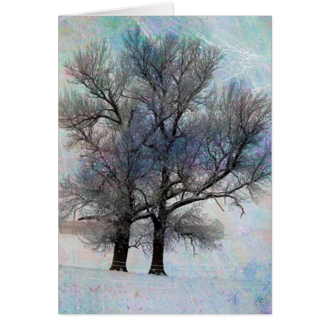 Cartão Árvores de Grunge (Frente)