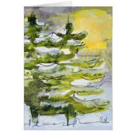 Cartão Árvores de inverno