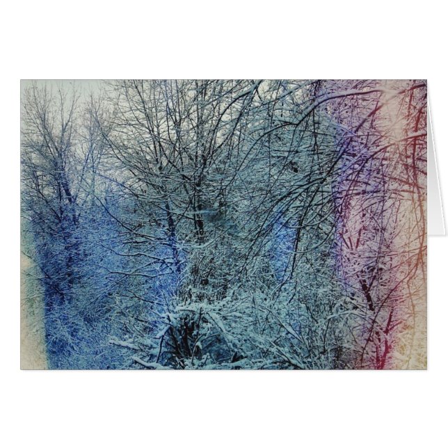 Cartão Árvores de inverno (Frente Horizontal)