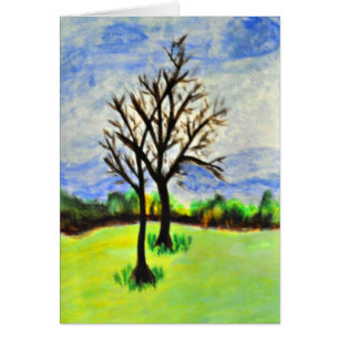 Cartão Árvores de noz-pecã do Wintering em Geórgia