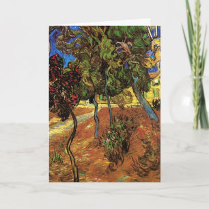 Cartão Árvores de Van Gogh no Jardim, Hospital de São Pau