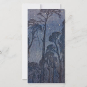 Cartão Árvores em Twilight (por Edward Robert Hughes)