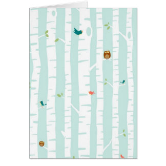 Cartão Árvores no primavera