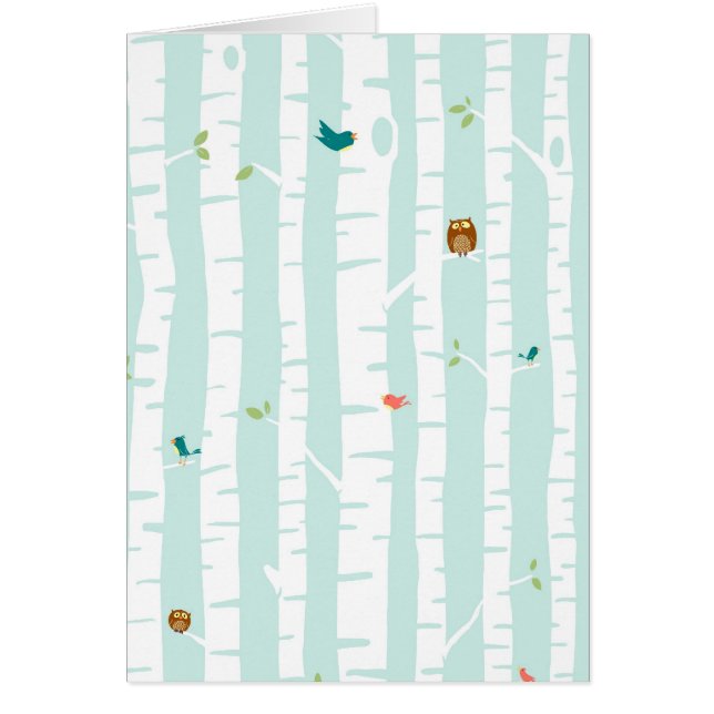 Cartão Árvores no primavera (Frente)