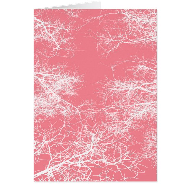 Cartão Árvores rosa e branca (Frente)